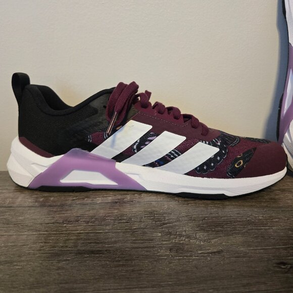 โจ Adidas x FARM Rio Butterfly Print Training Sneakers - Maroon & Purple - 10.5โจ - Picture 3 of 7